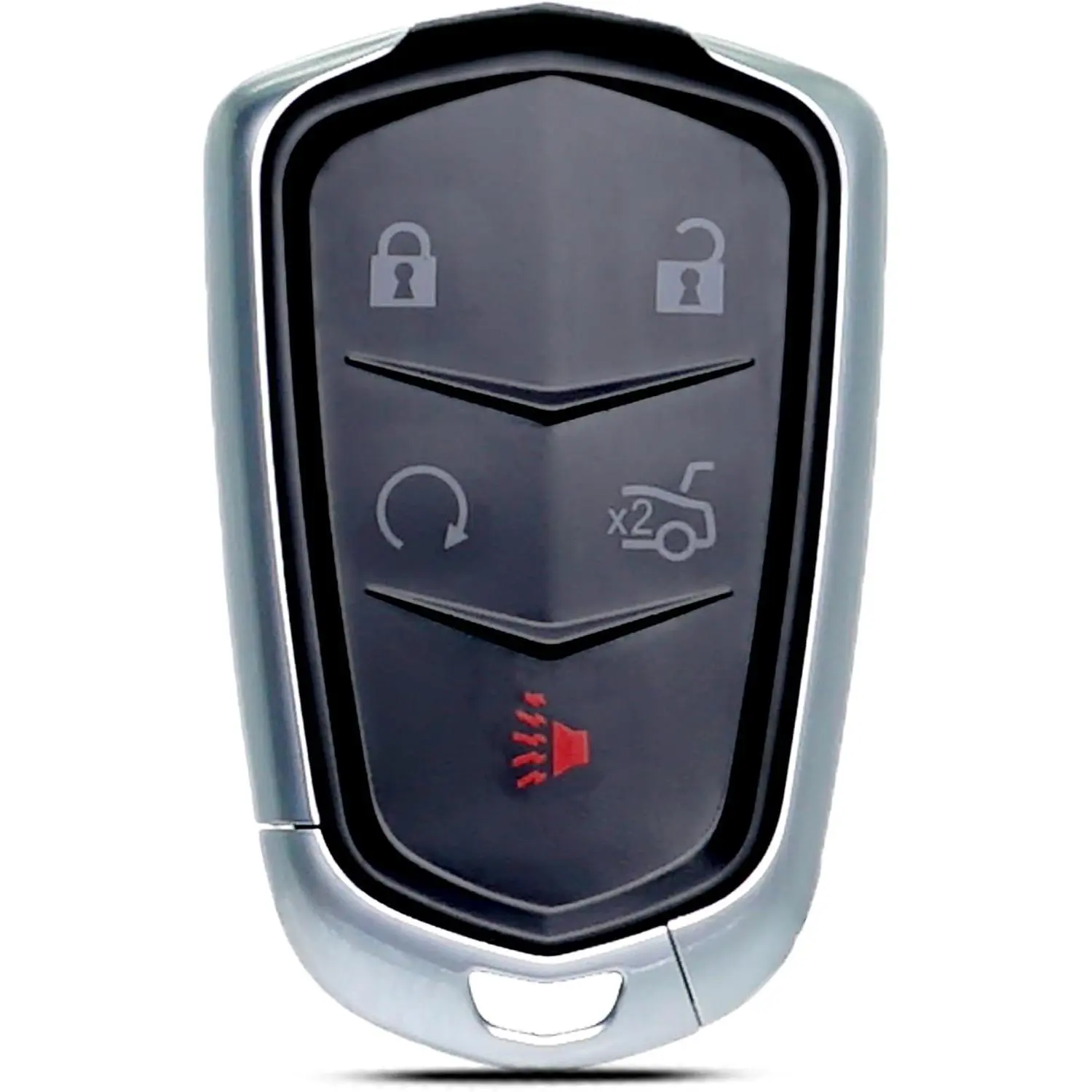Key Fob Shell Case Replacement Fits for Cadillac ATS ATS-v CTS CT6 XTS XT5 XT4 XT6 SRX 2014 2015 2016 2017 2018 2019 2020 2021 Keyless Entry Remote Control 5btn Pad Cover