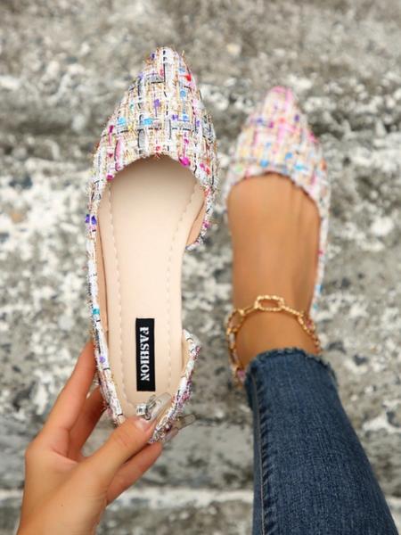 Women's Solid Color Pointed Toe Flat Shoes, Fashionable Slip on Shoes for Daily Wear, Lightweight Breathable Comfortable Shoes for Women & Girls, Running, Flats Shoes Women Women's Solid Color Pointed Toe Flat Shoes, Fashionable Slip on Shoes for Daily Wear, Lightweight Breathable Comfortable Shoes for Women & Girls, Running, Flats Shoes Women