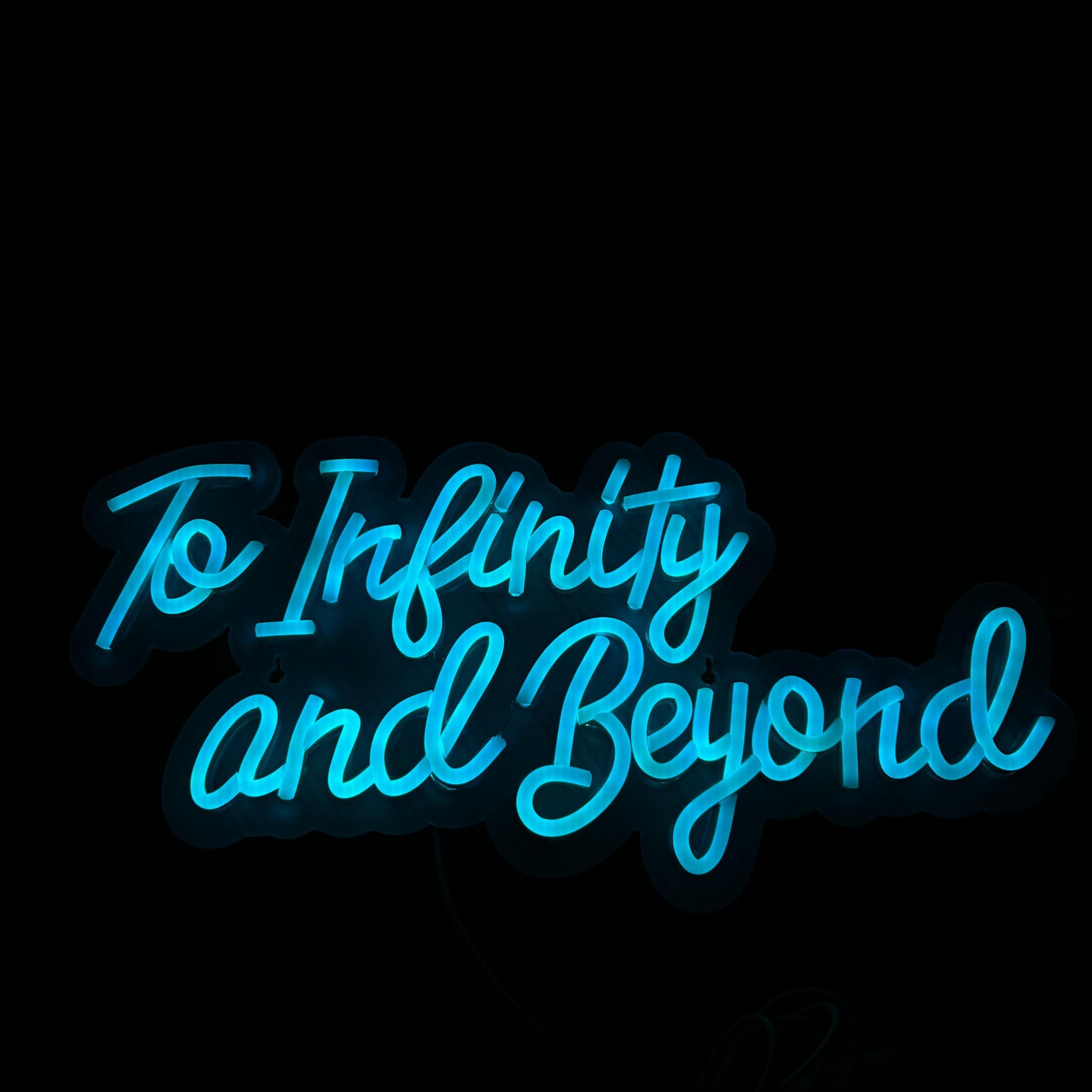 To Infinity & Beyond LED Display Stand, USB Powered Glowing Wall Mounted Home Lighting Decorative Lamp, Suitable for Gym, Stadium, Club