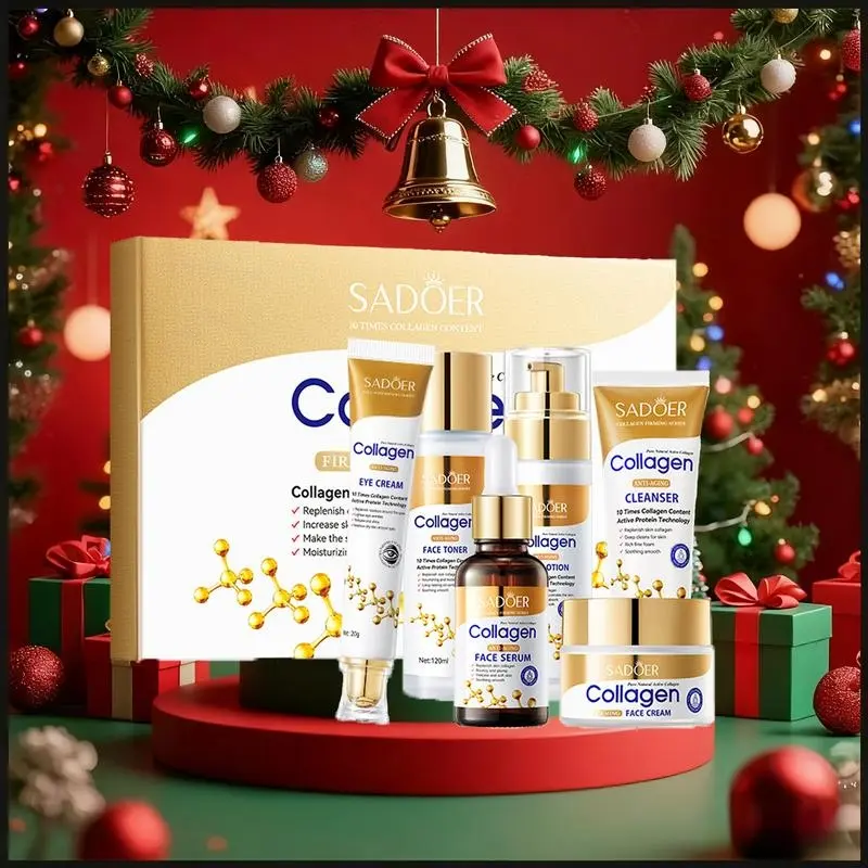 Collagen Firming Skincare 6-Piece Set, Hydrating & Moisturizing Kit - Deep Hydration For Plump, Firm Skin