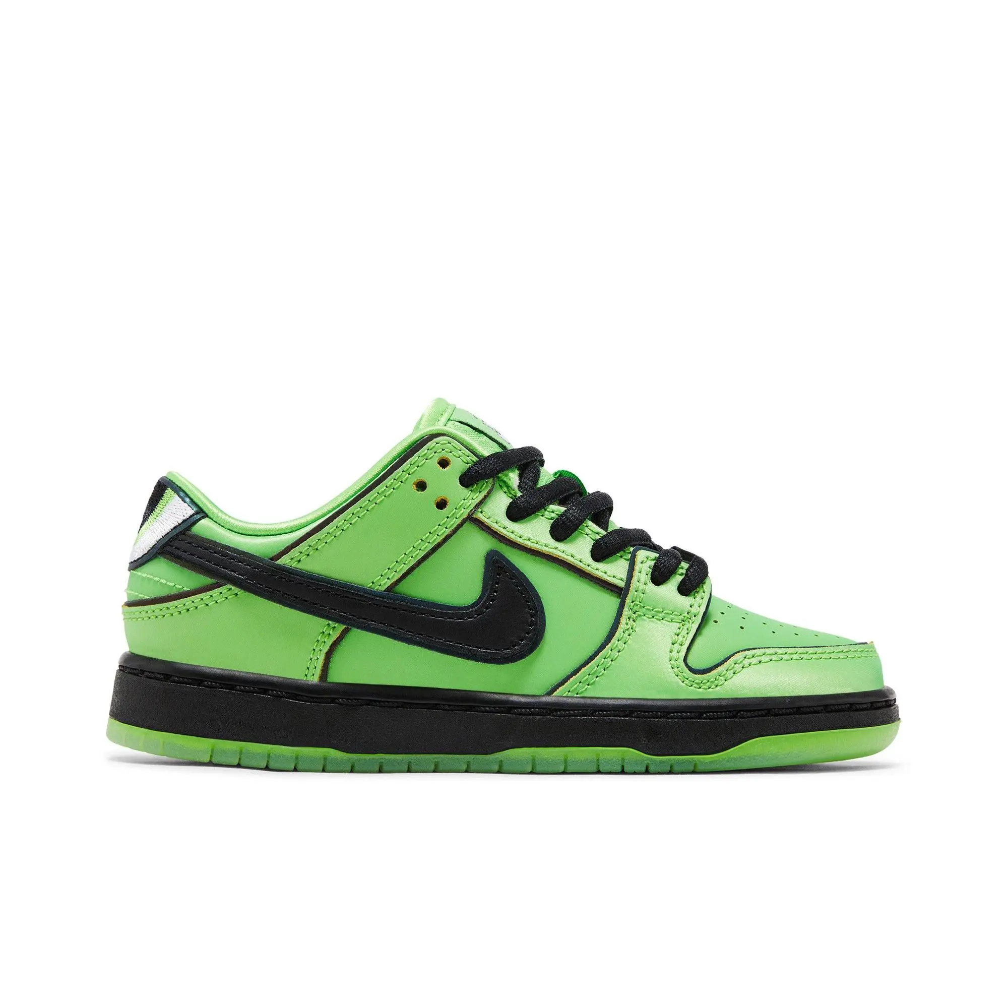 The Powerpuff Girls x Nike Dunk Low Pro SB QS PreSchool 'Buttercup' (Unisex) Mean Green  FZ8832 300
