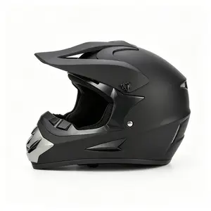 DOT Approved Full Face Motorcycle Helmet Matte Black Tactical Offroad Motocross Helmet with Goggles Windproof Breathable Safety Helmet for Men E Bike Dirt Bike ATV