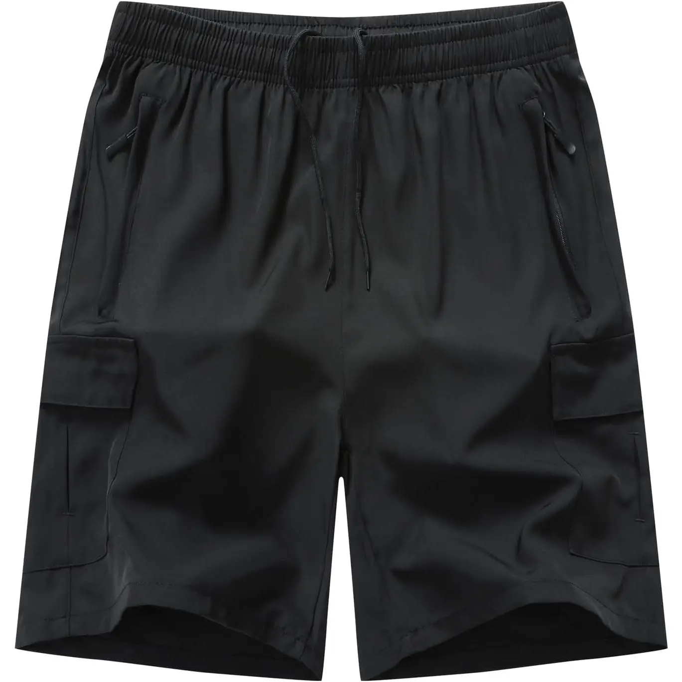 Men's Lightweight Quick-Dry Hiking Cargo Shorts with Zip Pockets, Athletic Running Workout Shorts(Gift)