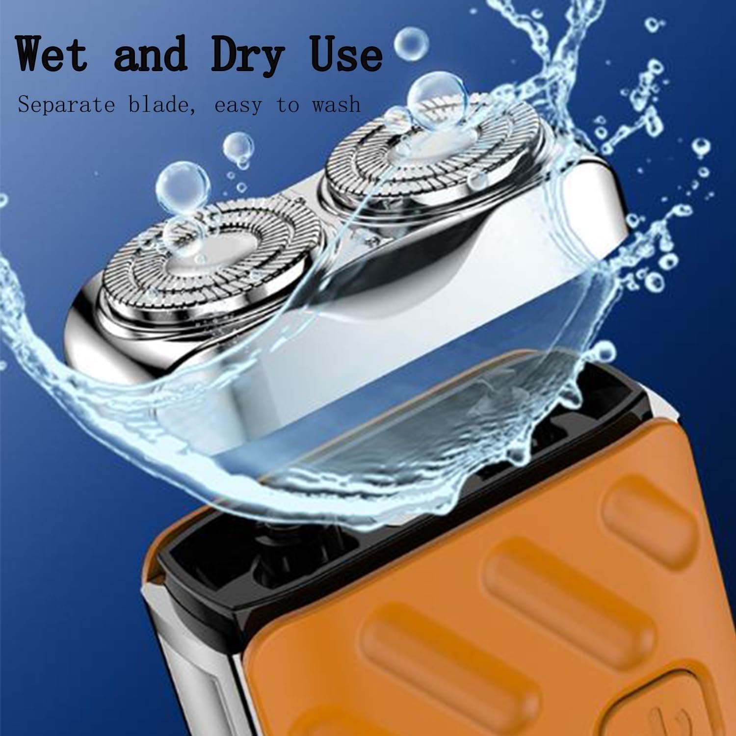 Portable Mini Electric Shaver for Men, Dual Ring Rotary Razor, USB Rechargeable Magnetic Washable Beard Trimmer for Home & Travel