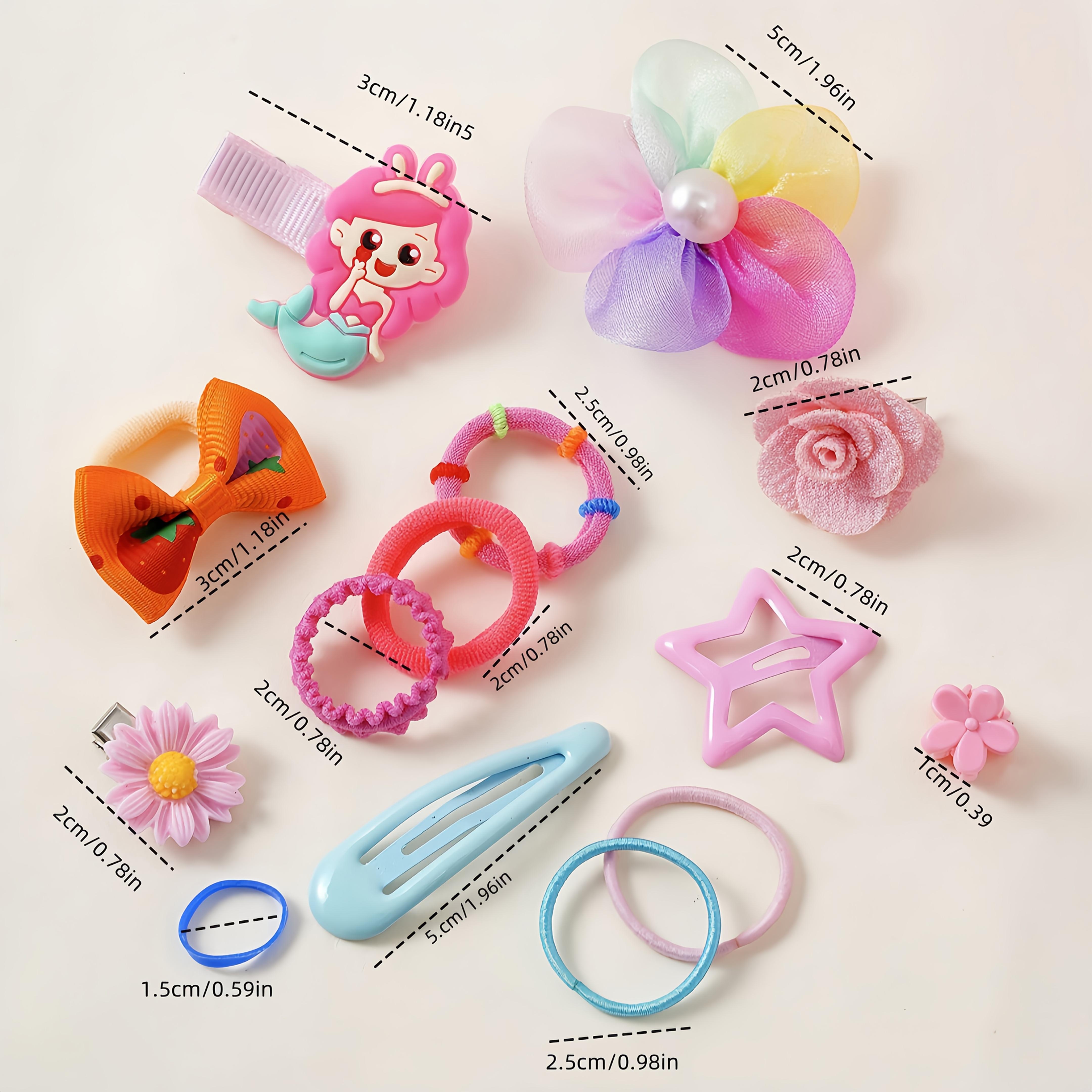 (New)[Hair Accessory Set] 200pcs/618pcs Dopamine Sweet Hair Accessory Set For Little Girls With Combination Of Bow Clips,  Princess Clips, Star & Teardrop Hair Clips, Flower Clips, Simple Hair Ties. Suitable For All Seasons, Excellent Gift hion Lovers