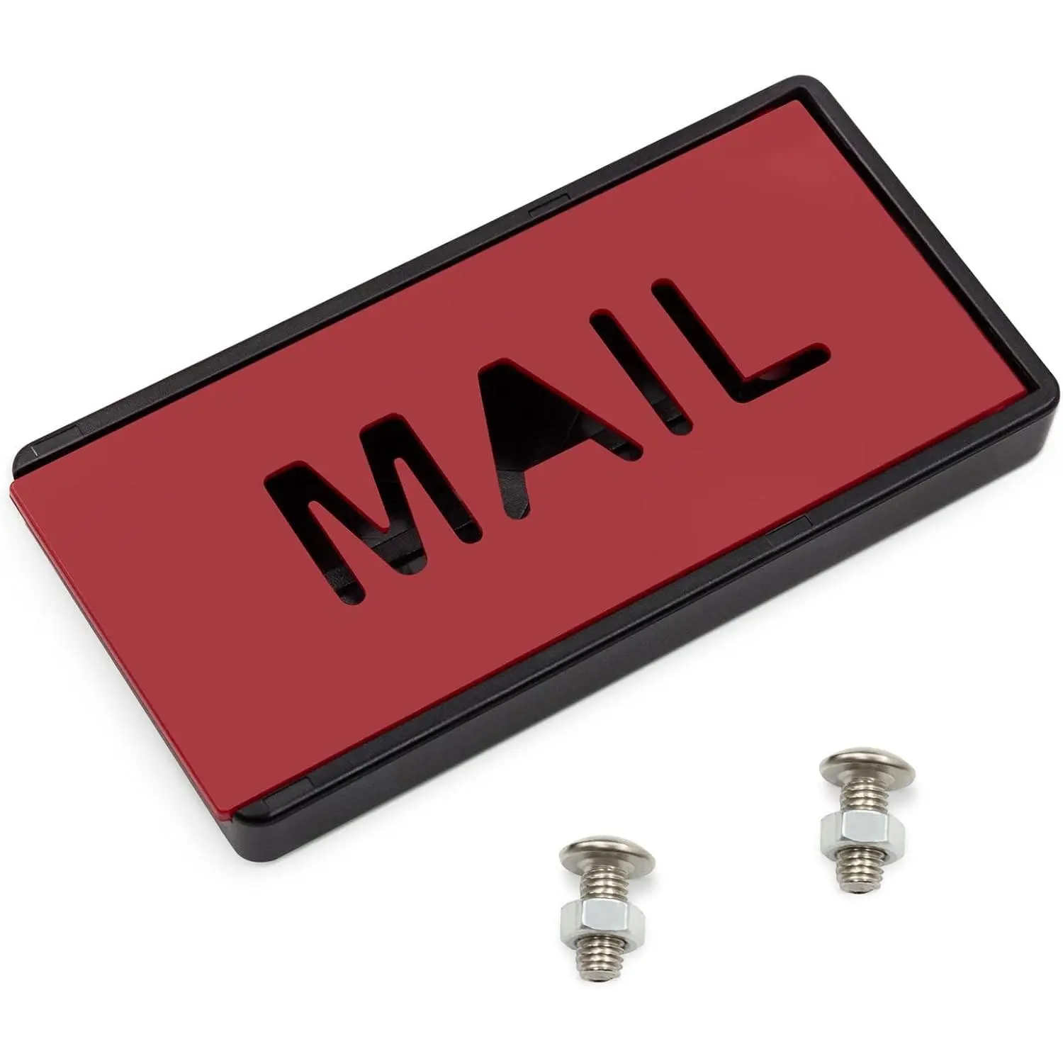 SuperDi Red Mailbox Flag Replacement Kit, Front Mount for Brick & Stone Mailboxes, Easy No-Drill Assembly for Mail Alert