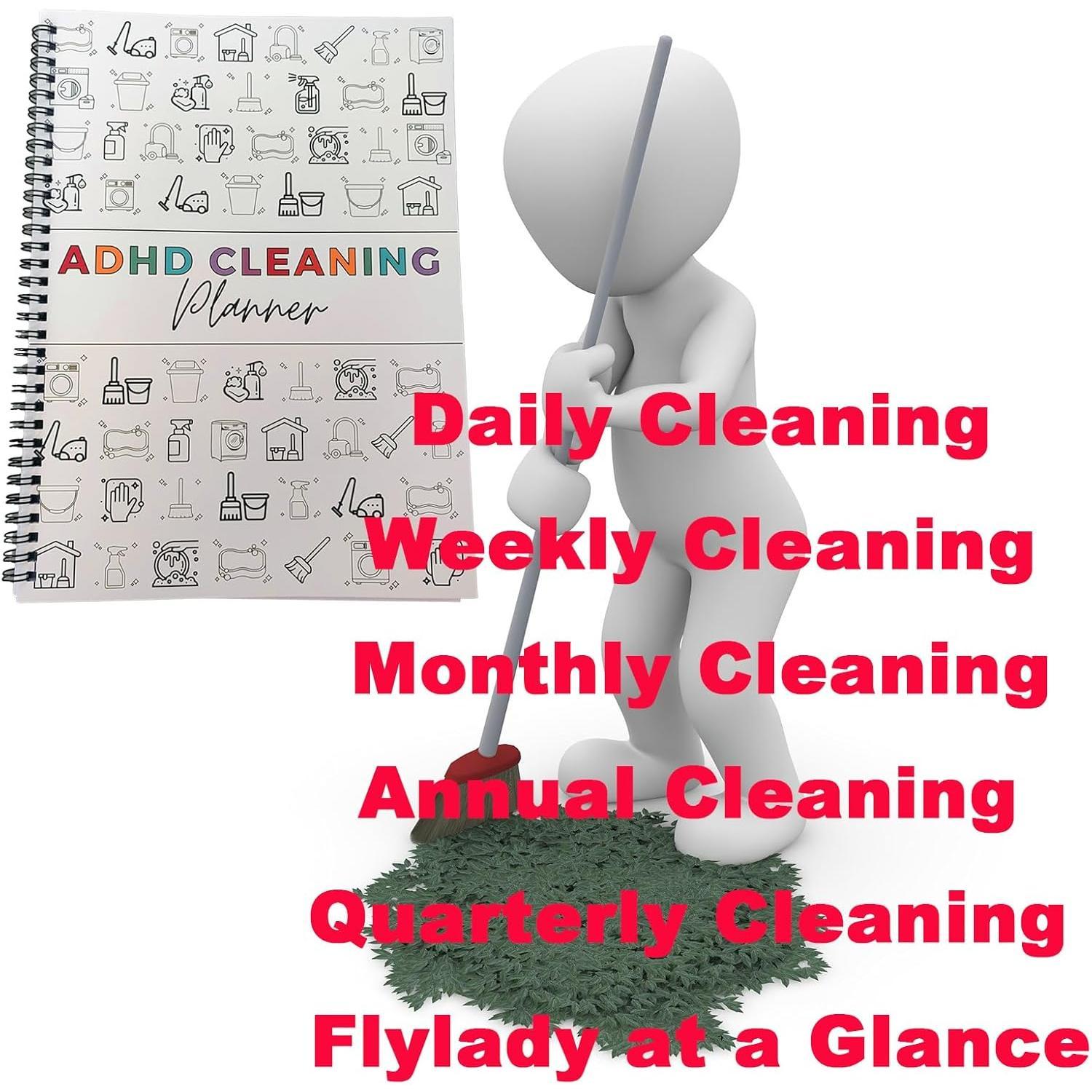 Cleaning Planner, Cleaning Plan Schedule & Checklist Organizer Planner, Daily Weekly Monthly Household Editable Template for DIY  Improvement Book, Family Task, Bathroom Kitchen Bedroom