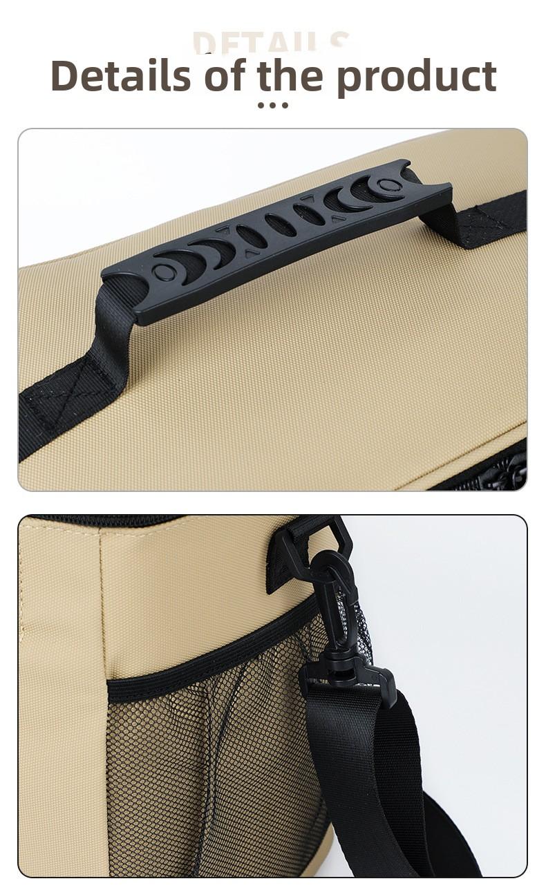 Thermometer insulated bag, outdoor fresh-keeping ice bag, large-capacity lunch bag, multi-functional lunch box storage bag, insulated picnic bag