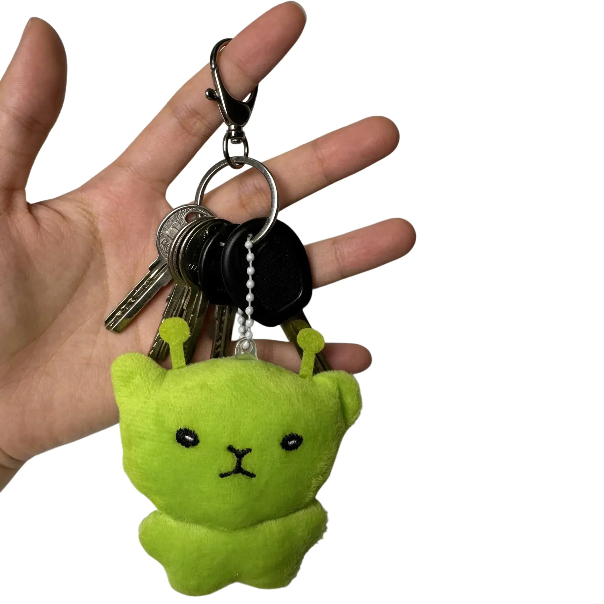 Alien Cat Keychain, Handmade Doll Charm, Super Soft Cute Accessory Gift, Space Theme Decoration, Bag Pendant, Crossbody Bag Ornament