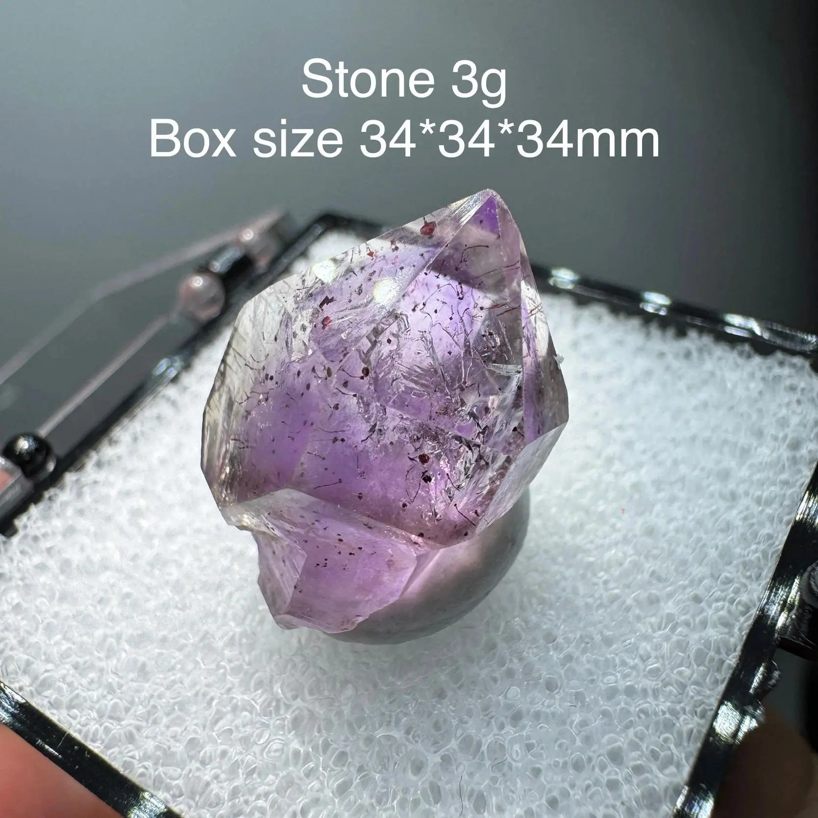 Natural Zimbabwe Raw Stone Amethyst Super Seven Crystal Mineral Quartz Cluster Healing Home Decor Box Size 34X34mm