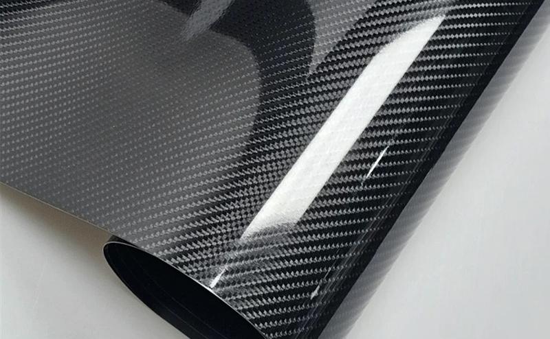 DIYAH 4D High Gloss Black Carbon Fiber Vinyl 12" x 60" / 1 FT x 5 FT Bubble Free Air Release Car Wrap Film Automotive DIY Decals with Hand Tools