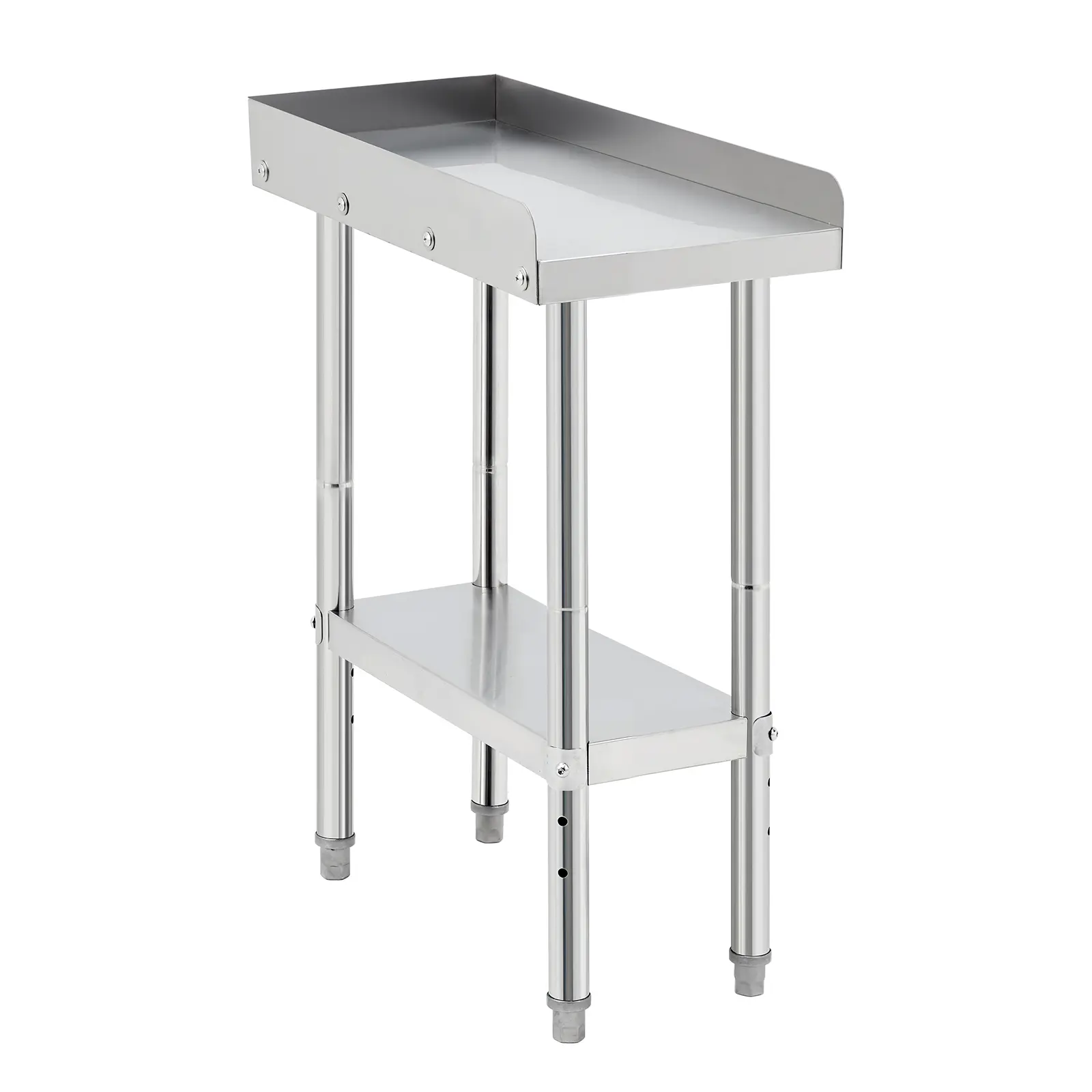 201 Stainless Steel Outdoor Grill Prep Table Removable Backsplash BBQ Work Table Patio Food Prep Station Outdoor Kitchen Utility Table 28 Inch x 24 Inch x 30 Inch