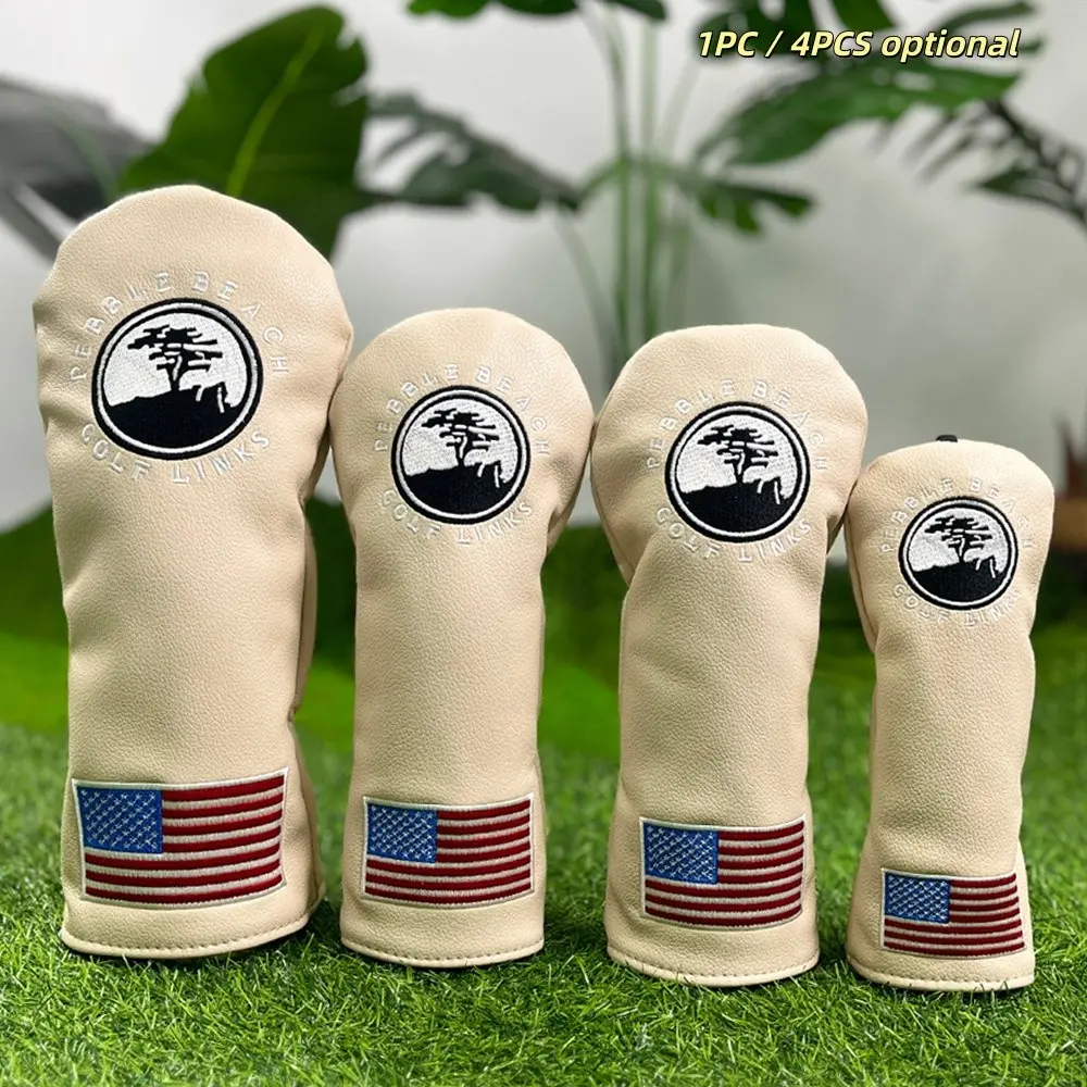 Golf Tree Pattern Top Cover, Driver's Top Cover, Golf Course Wooden Top Cover, Hybrid Top Cover, Push Rod Cover, Essential Golf Gear, Golf Supply