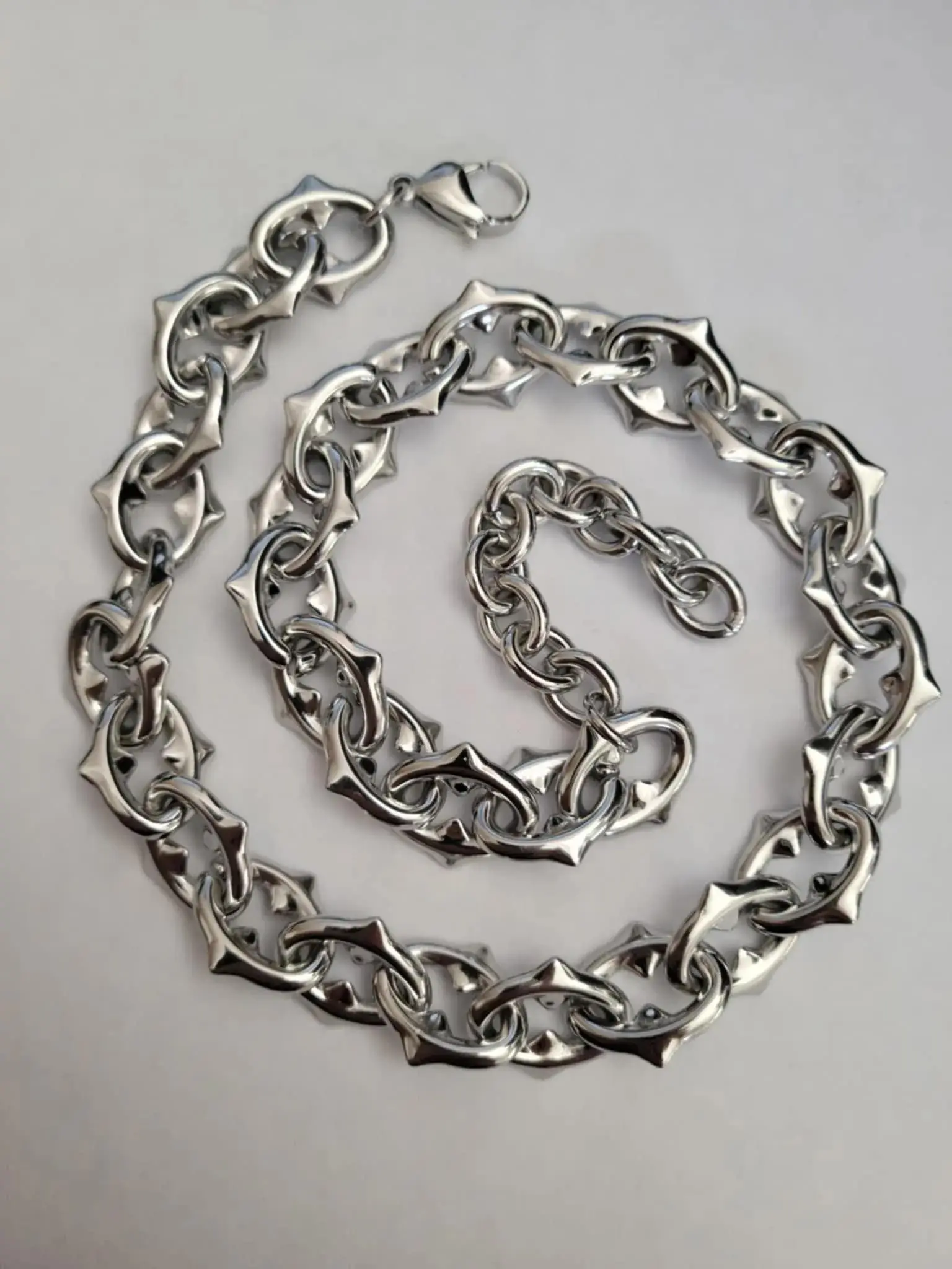 Unisex Punk Style Metal Chain Necklace, Unique Design for Parties and Gatherings, Trendy Streetwear Accessory for Men and Women
