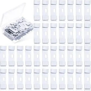 30 Pcs 50 Pcs Vertical Blind Repair Tabs Kit, Vane Savers Blind Repair Clips, Window Hanging Vertical Blinds Replacement Slats Parts, White