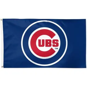 Chicago Cubs 3x5 Flag Set, Wincraft, Durable Outdoor/Indoor Banners with Brass Grommets