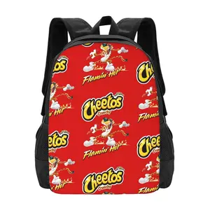 Cheetos Crunchy Flamin Hot Backpack Fashion Travel Backpack Laptop Backpack 16ch Simple And Large Capacity