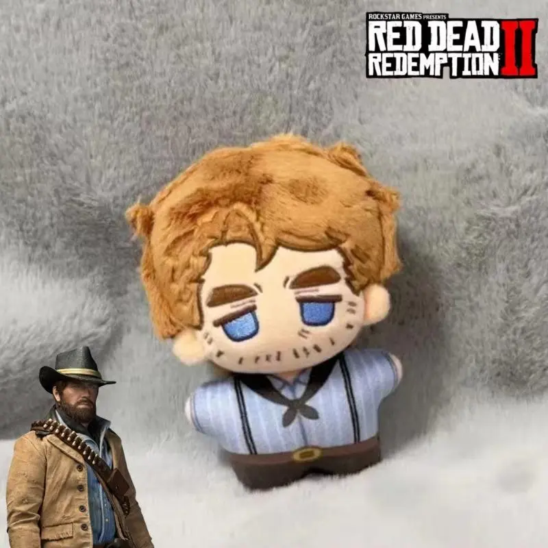 100% New 10cm Red Dead Redemption 2 Arthur Morgan Cotton Stuffed Doll Keychain - 1 Pcs Unisex Collectible, Backpack Decoration, Halloween Gift (As Photo)