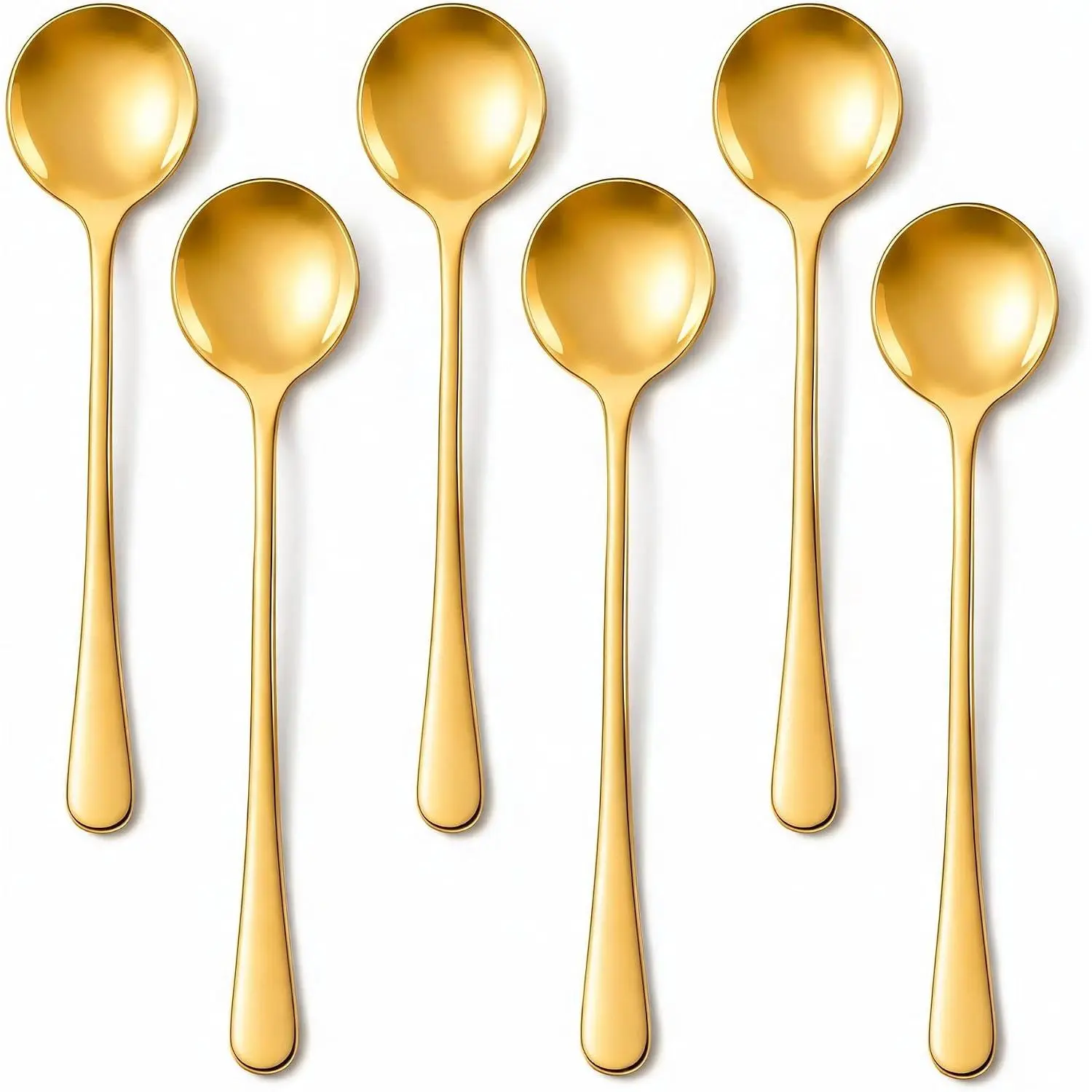 Coffee Spoons, 4 Pack, 7.28-Inch Long Handle Espresso Stirring Spoon