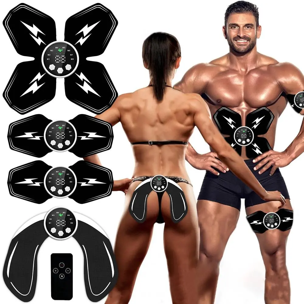 Portable Abdominal Stimulator, Stim Tool, Smart Gym System Ab Trainer Core Trainer & Butt Massager, Multi-part Massage Home Gym Essential for Abdominal Arm Hip Muscle Strength Training