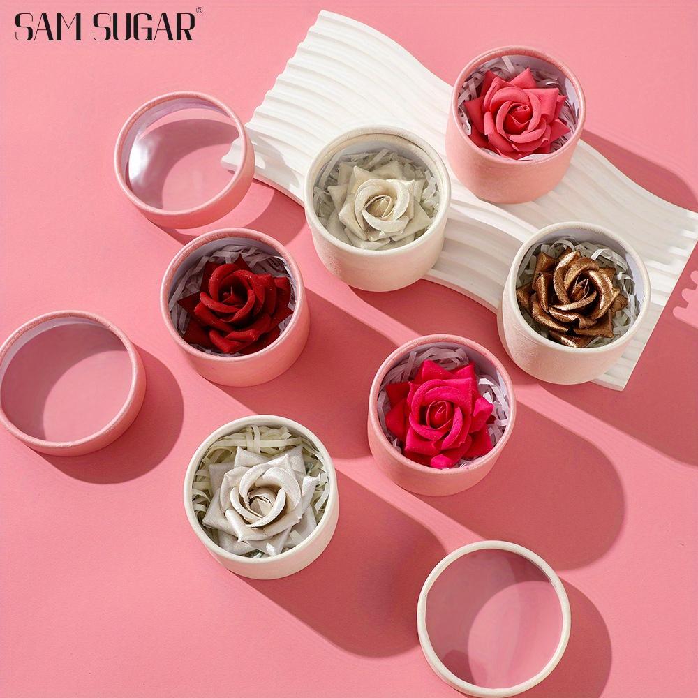 3D Three-dimensional Rose Highlight Powder Blusher High Gloss Glitter Improves The Look Nude Makeup Easy to Color Highlight Powder Face Contour Makeup Festival Party Music Festival Basic Makeup Valentine's Day Gift