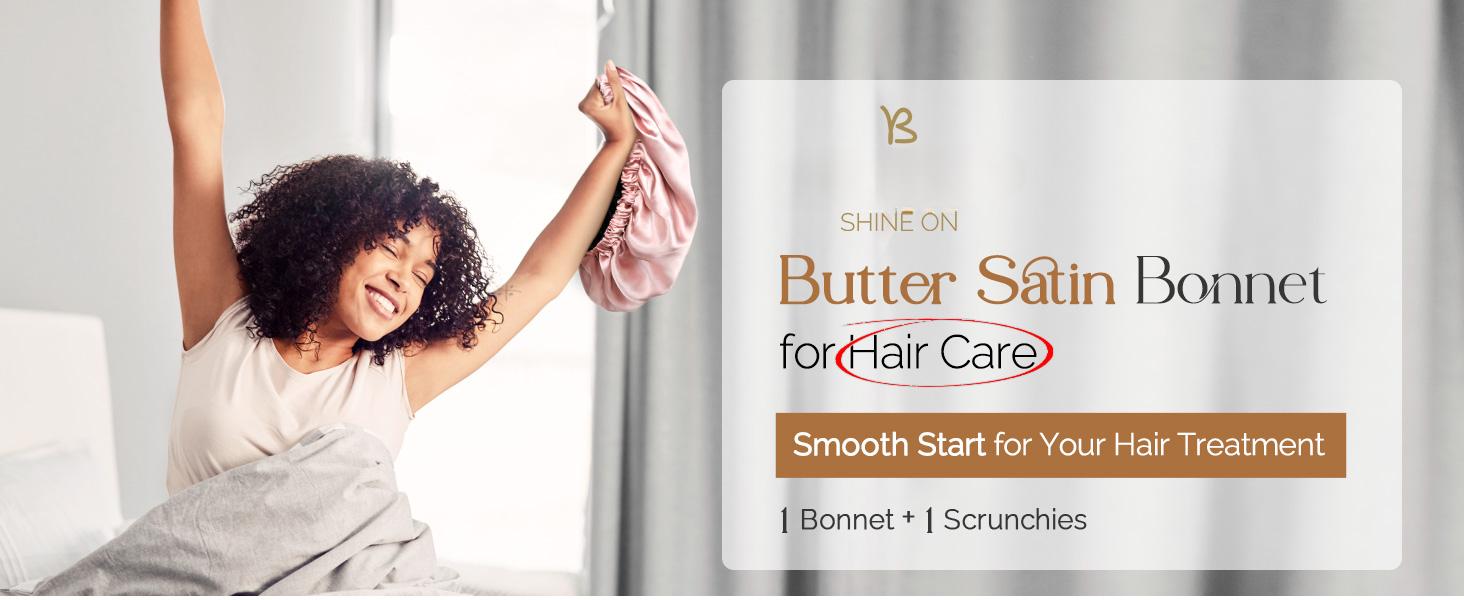 Satin Bonnet Silk Bonnet Adjustable Hair Bonnet for Sleeping Hair Bonnets for Women Curly Natural Hair