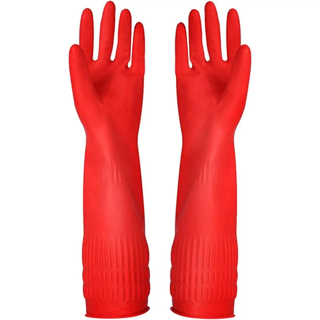 Small Rubber Cleaning Gloves - 3-Pairs Household Items, Waterproof Reusable Kitchen Dishwashing Gloves