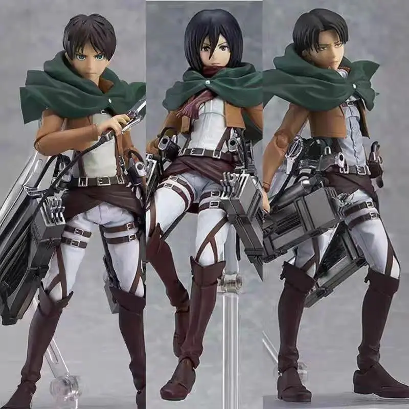 Attack on Titan Survey Corps Figure Blind Box, Random Mystery Character Eren Mikasa Levi, Fight for Freedom Gift