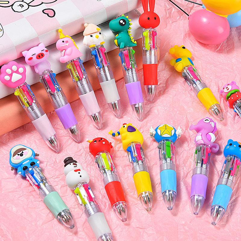 20PCS Adorable Mini Cartoon Ret retractable Pens - 4-in-1 Multi-Color Ballpoint for Kids, Students & Journaling 20PCS Adorable Mini Cartoon Ret retractable Pens - 4-in-1 Multi-Color Ballpoint for Kids, Students & Journaling