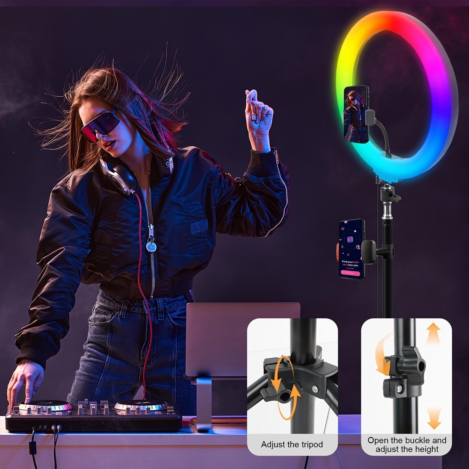 12" Selfie Ring Light With 43" Extendable Tripod Stand – Desk Selfie Light With 25 Color Modes – Upgraded 3-In-1 Dimmable Adjustable Speed Ring Light For Makeup, YouTube – Perfect For Spring, Memorial Day & Easter #TikTokShopStockUp #TikTokShopMothersDay