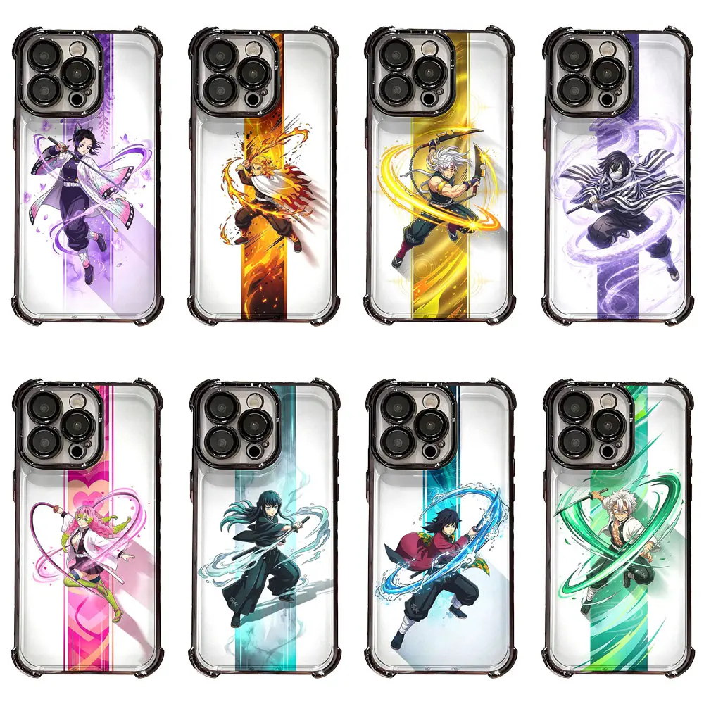 8 Styles Demon Slayer Phone Case, Anti-Drop Slim Protective Shell Featuring Hashira (Shinobu, Rengoku, Tengen, Obanai, Mitsuri, Muichiro, Giyu, Sanemi) with their iconic Breathing Style effects