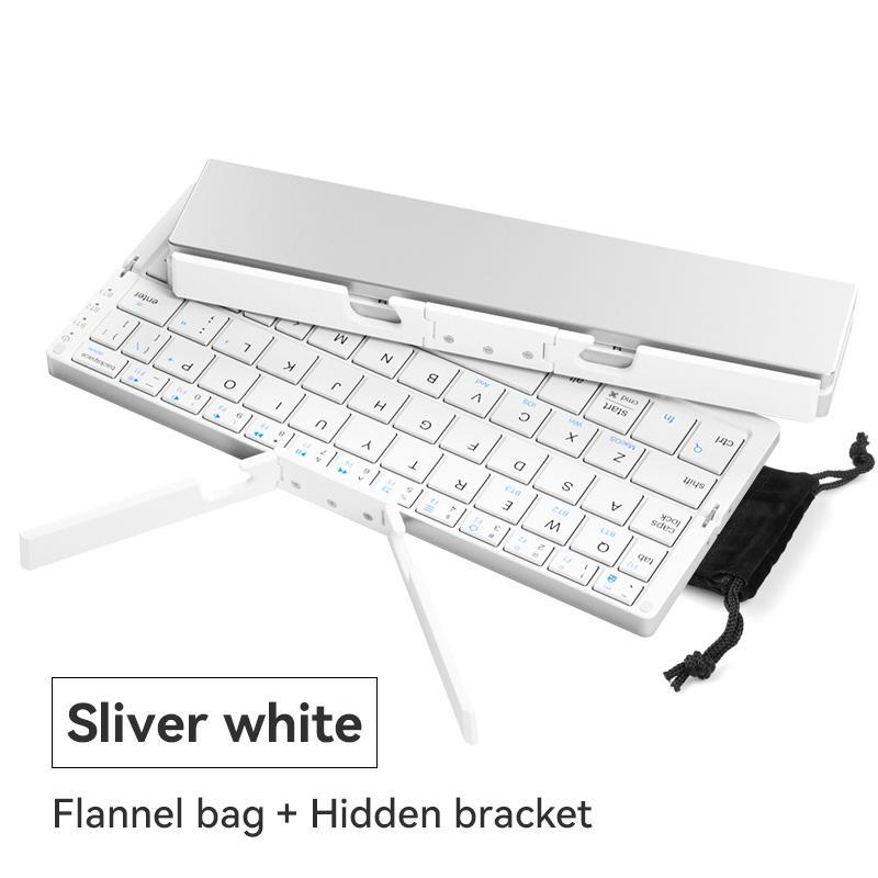 Multifunctional Keyboard Charging Wireless Bluetooth-Compatible Keyboard, Foldable Keyboard With Hidden Stand & Bag, Portable Keyboard For Phone & Tablet, Tech Gadgets