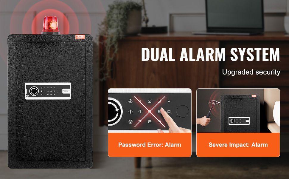 VEVOR Single Door 3.5 cu.ft Safe Box with Key Lock & Password LED Light Black,organize cash, passports, jewelry, gold, watches and documents