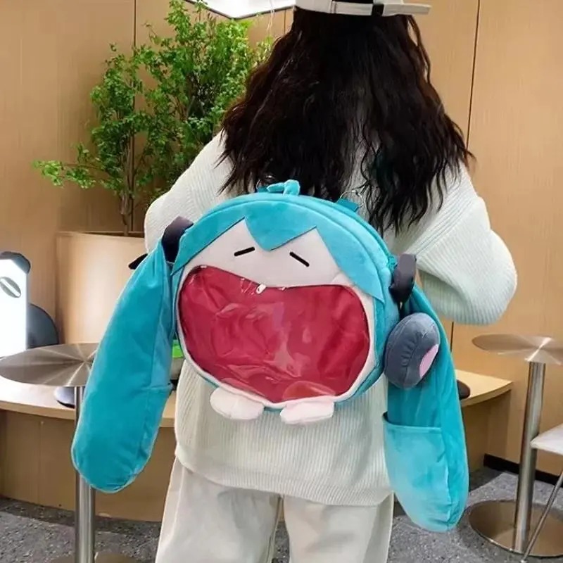 Anime Hatsune Miku Cosplay Plush Backpack Ita Bag Women Bag Shool Student Men Velvet Shoulder Bag Girl Gift