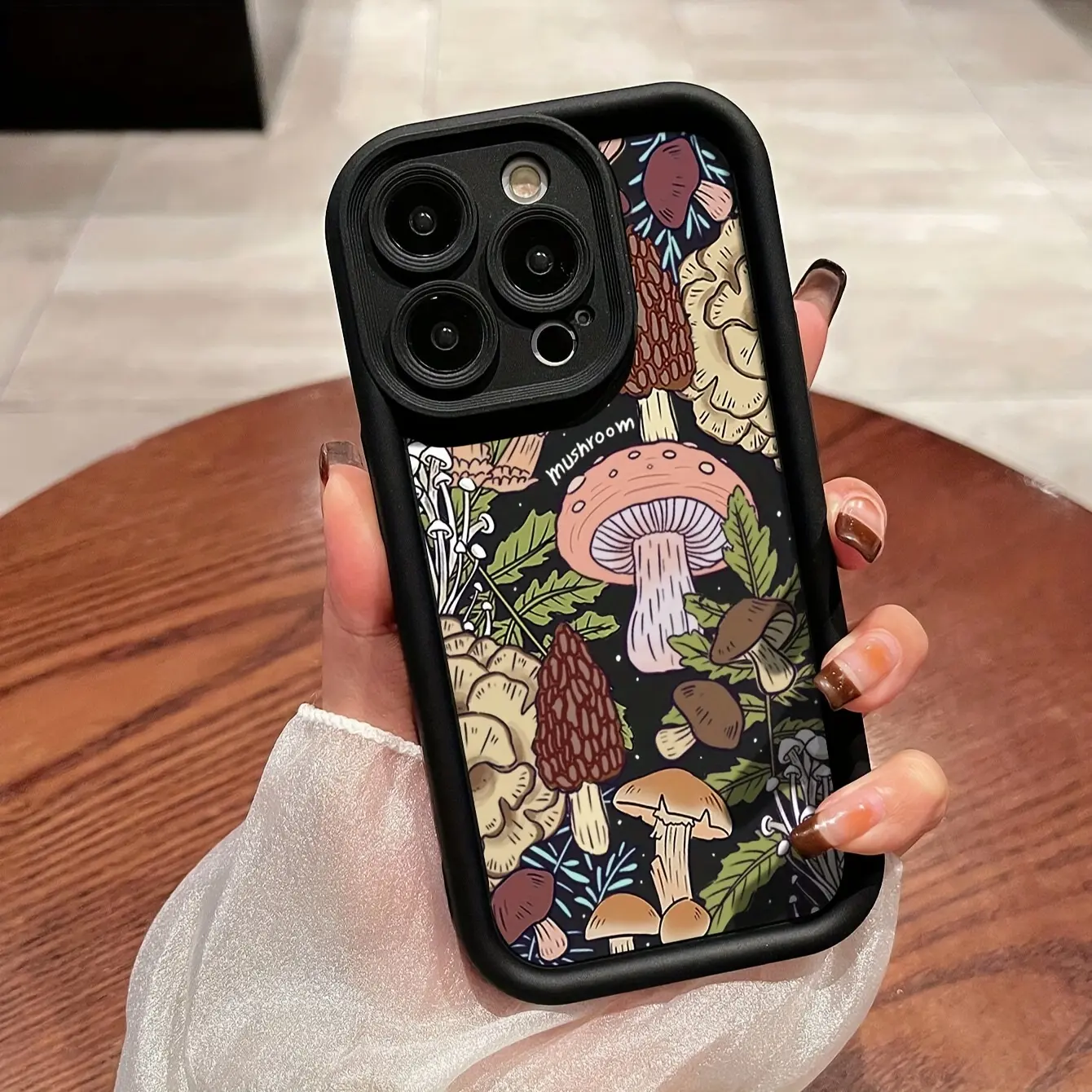 Phone Case: Mushroom Pattern For iPhone 17 16 15 14 13 12 11 PRO MAX PLUS 17AIR 16E 17E 13mini 12mini XSMAX X XS Samsung S26 S25 S24 S23 S22 S21 ULTRA PLUS A54 A53 A52 A36 A35 A33Plus Trendy Simple Design TPU Case Ultra Thin Shockproof Cover