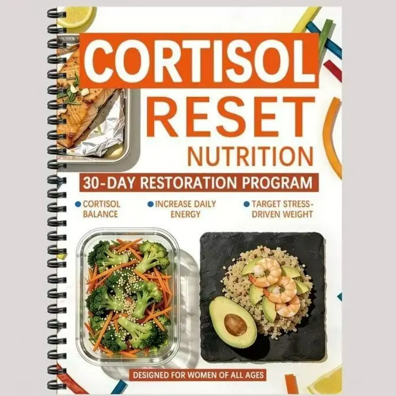 Cortisol Reset Nutrition 30-Day Restoration Program, Stress-Driven Weight Loss Solution, Health & Wellness Supplement