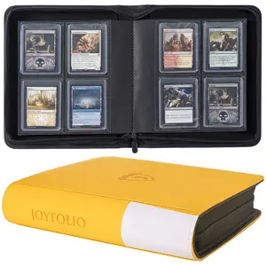 Top Loader Binder, Holds 128 Top Loaders,4 Pocket Top Loader Binders for 3" x 4" Rigid Cards,Card Album Folder for Hard Plastic Top Loaders