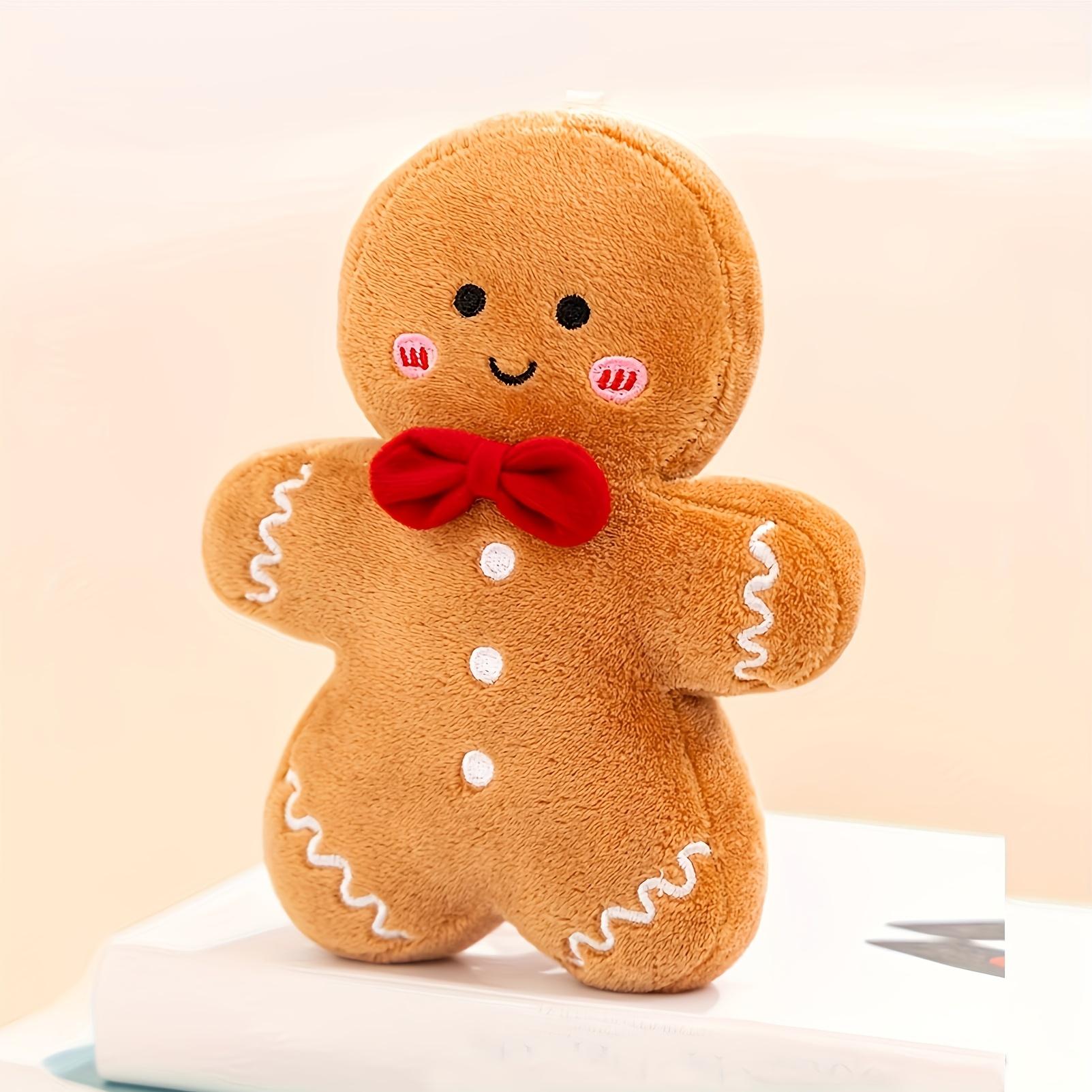 Ultra Soft Gingerbread Man Plush Toy - Cute Christmas Pillow Cushion, Lightweight Holiday Decoration & Perfect Xmas Gift
