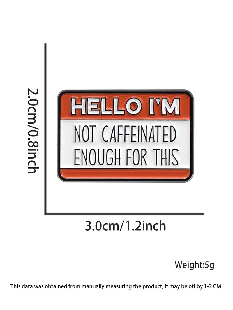 Letter Pattern Brooch, Cute Fashion Alloy Badge for Women & Men, Fashion Brooch for Party, Daily Clothing Decor, Trendy All-match & Exquisite Brooch for Birthday Gift, Men Accessories