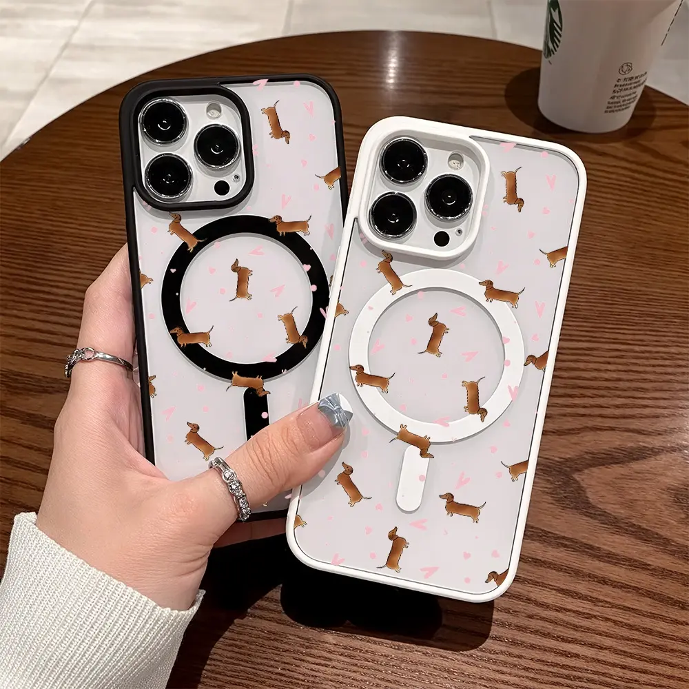 Premium Magnetic Phone Cases for Samsung iPhone17-11 Air/promax/Plus Stylish Dachshund-Themed Graphic y2k cased MagSafe Ready, Anti-Fall, Springtok and Ultra-Thin Design |   Perfect for Everyday Use Protector Screen Protector Aesthetic Resistance