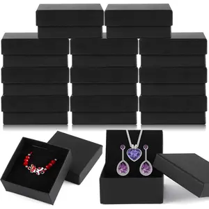 Jewelry Gift Boxes Small Gift Boxes for Necklace Ring Bracelet Earring Cotton Filled Jewelry Box