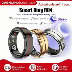 New Smart Ring with Multiple Exercise Modes, Calorie Counting, Pedometer, 5 Atm Water Resistance, Wireless Connectivity, Father's Day Gift