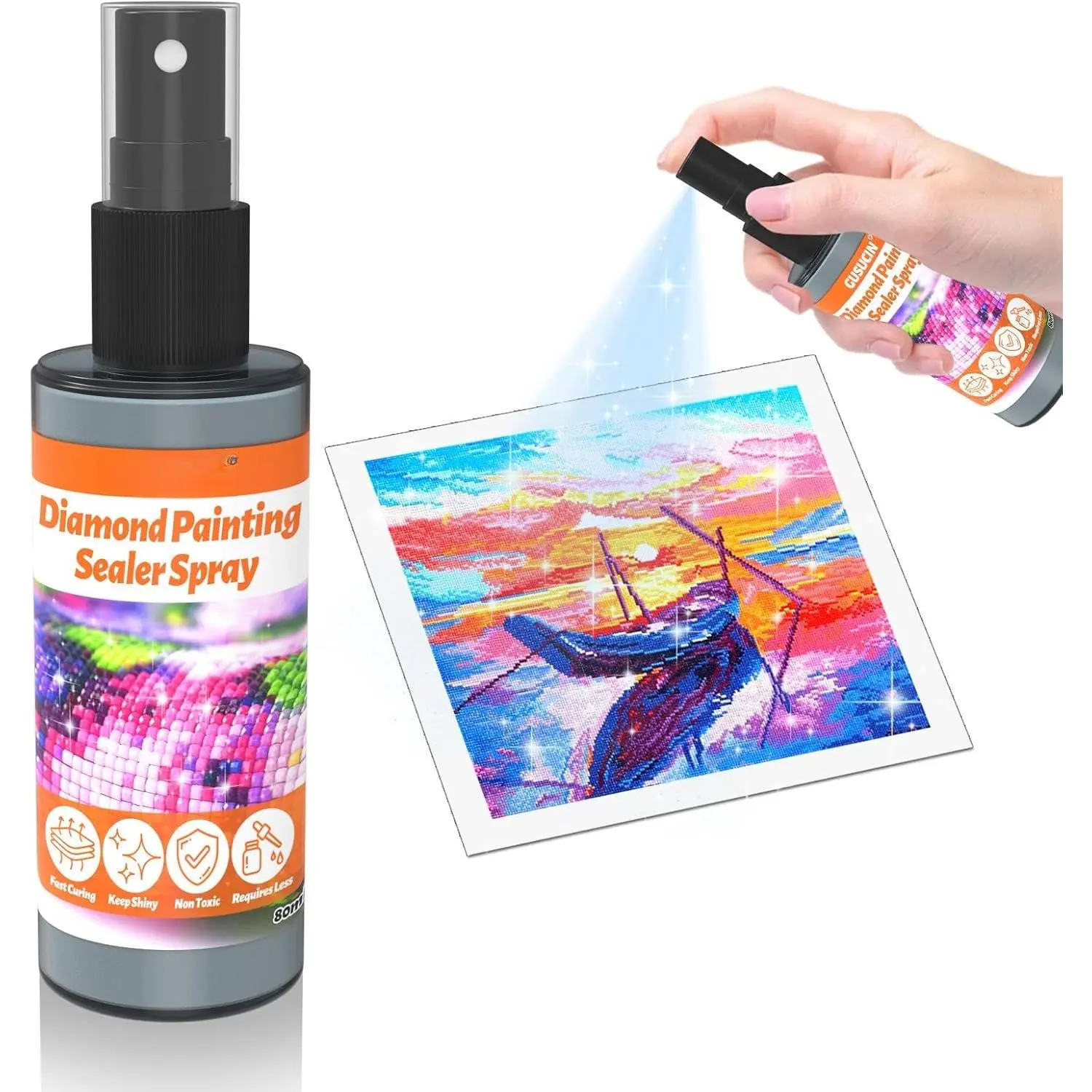 Painting Sealer , 30 Minutes  Dry  Art Sealer Glue, Keep  Art Protection &  Shine, Easy to Use No Brush Needed,  Art Accessories and Tools (1 PCS)
