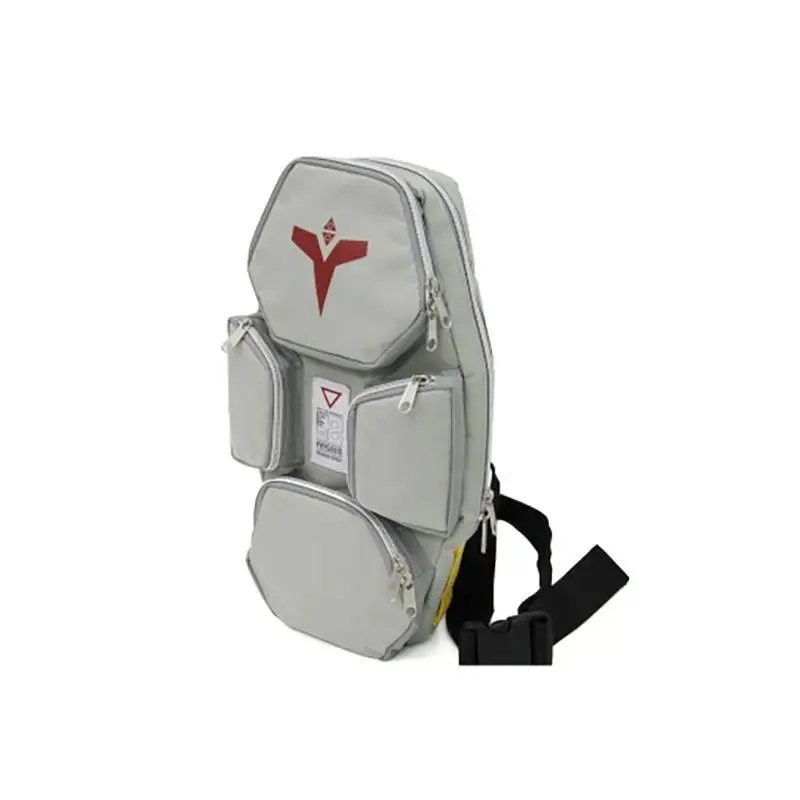 Women's Canvas Casual Backpacks - Anime Mobile Suit Gundam Co-Branded Bag with Shield Shape, Gundam Logo and Multiple Storage Pockets