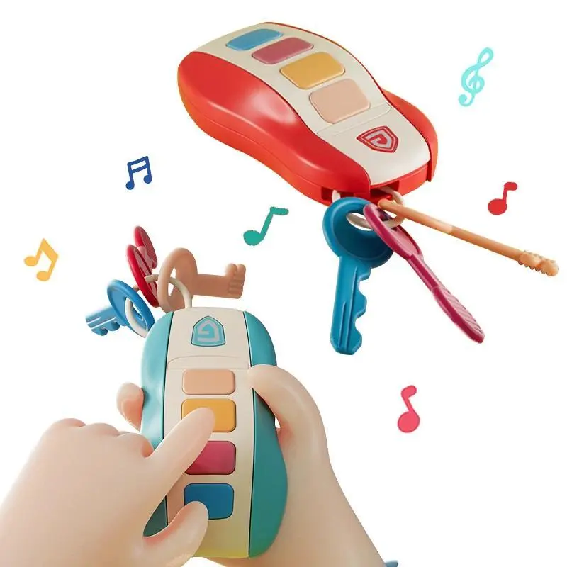 Baby Toys Musical Car Key Vocal Smart Remote Car Voices Pretend Play Educational Toys For Kids Sound Singing Toys Xmas Gifts