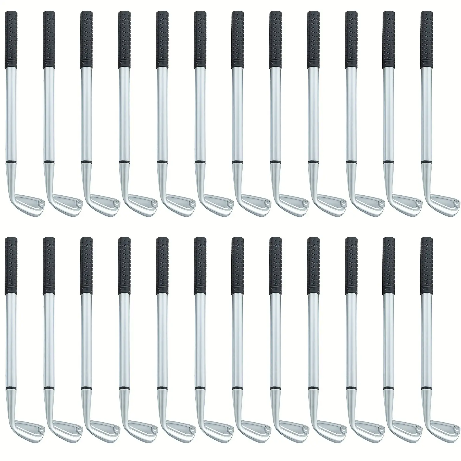 24pcs Golf Club-shaped Ballpoint Pens，Fun Sports Black Gel Ink Ballpoint Pens，Ideal for Students and Office Supplies，Souvenirs & Golf-themed Decorations，The Best Gift for Golf Enthusiasts  ﻿