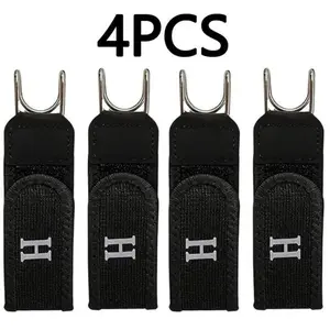4pcs Hook Elastic Waistbands, Adjustable Invisible Belt, No Buckle No Hole, Ideal for Outdoor Work, Travel, Parties, Perfect Gift