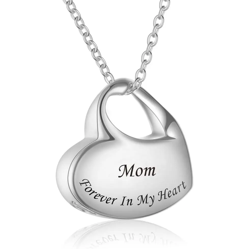 Cremation  for Ashes Heart Urn Necklaces for Ashes, Locket Necklace for Ashes Memorial Urn    Pendant with Funnel Kit & Bag