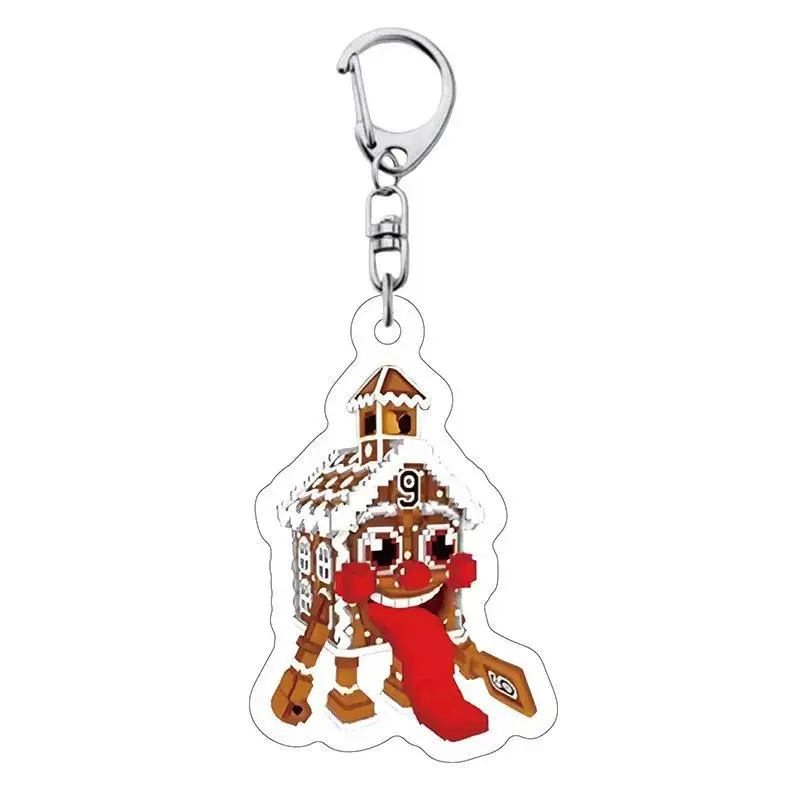 Popular Game-themed Cartoon Animal Pixel-style Acrylic Keychain Cosplay Accessory for Friend's Holiday Gifts