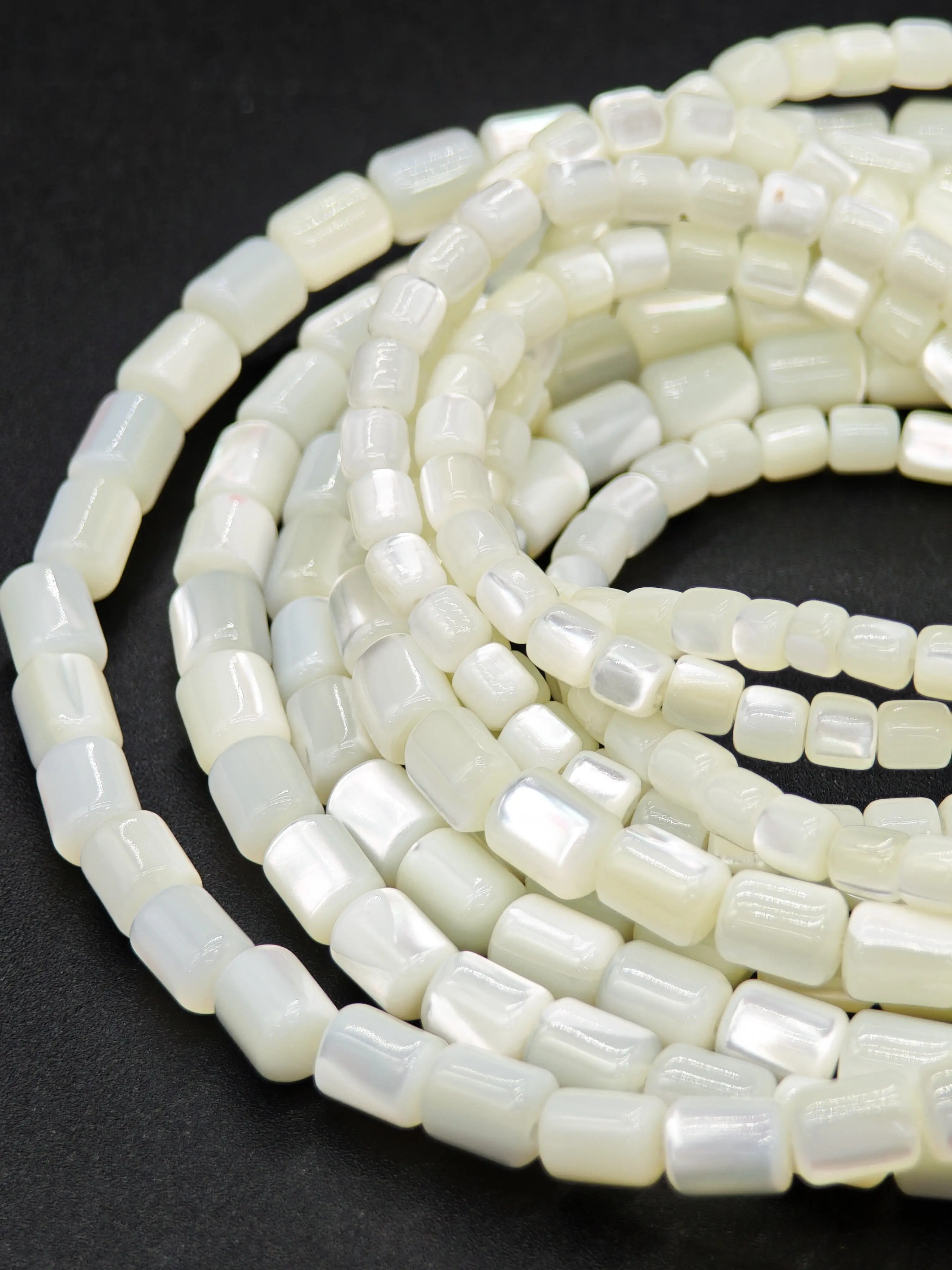 4.5x6mm 3.5x3.5mm Tube Cylinder Shell Beads, Seed Beads Spacer Beads for Jewelry Making, DIY Necklace Bracelet Earring Accessories Beading Supplies